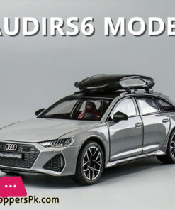 1:24 Audi Rs6 Quattro Station Wagon Alloy Toy Car Model Wheel Steering Sound And Light Children'S Toy Collectibles Birthday Gift - Image 5