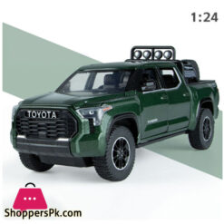 1:24 Toyota Tundra Alloy Car Model Simulation Diecast Metal Toy Vehicle Model Sound And Light Pull Back Cars Toys Kids Boys Gift