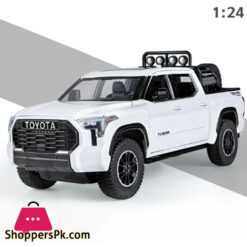 1:24 Toyota Tundra Alloy Car Model Simulation Diecast Metal Toy Vehicle Model Sound And Light Pull Back Cars Toys Kids Boys Gift