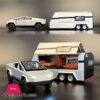 1:32 Teslas Cybertruck Trailer Car MPV VAN Alloy Diecasts Toy Vehicles Metal Toy Car Model Sound and light