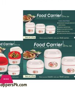 3 Pcs Galaxy Food Carrier Hot Pot Set 3 PIECE ROTI HOT POT