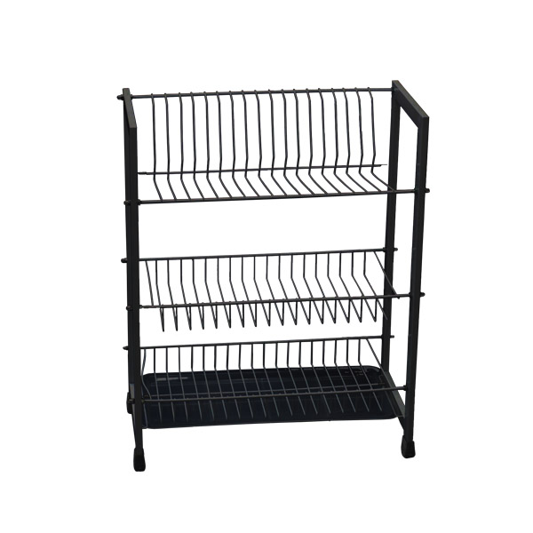 3 Layer Dish Drainer Plate Rack Black Mate - Ess9905