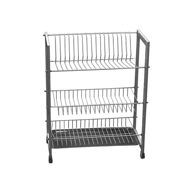 3 Stainless Steel 3 Layer Dish Drainer Plate Rack Ess9907