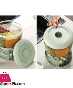 High Quality 360 Rotating Dispenser For Kitchen Rice Dispenser Dry Food Dispenser 6 Grid Grain Storage Container Egg Organizer Grain Food Storage Box 34 High Quality 360 Rotating Dispenser For Kitchen Rice Dispenser Dry Food Dispenser 6 Grid Grain Storage Container Egg Organizer Grain Food Storage Box - Image 3