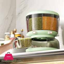 High Quality 360 Rotating Dispenser For Kitchen Rice Dispenser Dry Food Dispenser 6 Grid Grain Storage Container Egg Organizer Grain Food Storage Box 16 High Quality 360 Rotating Dispenser For Kitchen Rice Dispenser Dry Food Dispenser 6 Grid Grain Storage Container Egg Organizer Grain Food Storage Box