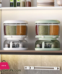 High Quality 360 Rotating Dispenser For Kitchen Rice Dispenser Dry Food Dispenser 6 Grid Grain Storage Container Egg Organizer Grain Food Storage Box 39 High Quality 360 Rotating Dispenser For Kitchen Rice Dispenser Dry Food Dispenser 6 Grid Grain Storage Container Egg Organizer Grain Food Storage Box - Image 8