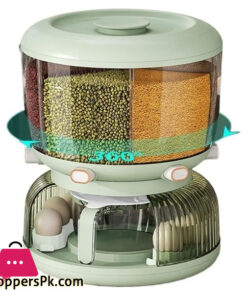 High Quality 360 Rotating Dispenser For Kitchen Rice Dispenser Dry Food Dispenser 6 Grid Grain Storage Container Egg Organizer Grain Food Storage Box 33 High Quality 360 Rotating Dispenser For Kitchen Rice Dispenser Dry Food Dispenser 6 Grid Grain Storage Container Egg Organizer Grain Food Storage Box - Image 2