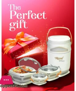 4 Pcs GIFT PACK Royal STYLO GLASS TOP 3 Hot Pot Set 1 piece Water Cooler 14 Litre in Gift Packing BIRYANI ROTI BBQ HOT POT GIFT SET
