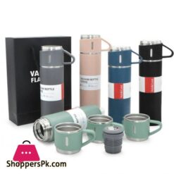 Stainless Steel 500Ml Thermos Water Bottle Gift Set Vacuum Flasks Portable Gym Fitness Hot Water Insulation Cup With Cup Water Bottle With Lid Multicolor