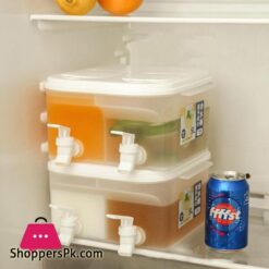 Beverage Drink Dispenser Fruit Cool Water Pitcher Summer Ice Water Infuser Kettle Dual Compartment Water Jug With Spigots Refrigerator Special Cold Drink Bucket Water Container