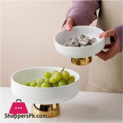 LXLTL 2 Pcs Fruit Holder Ceramics Fruit Basket Tall Feet Snack Tray Fruit Bowls for Kitchen Dining Table Decoration Fruit Basket500 Ml1100 Ml