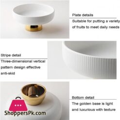 Lxltl 2 Pcs Fruit Holder Ceramics Fruit Basket Tall Feet Snack Tray Fruit Bowls For Kitchen Dining Table Decoration Fruit Basket500 Ml1100 Ml