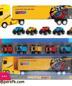 Childrens Toy Inertia Truck with 5 Cars
