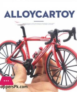 Diecast Model Car 110 Alloy Bicycle Model Die casting Metal Toy Bicycle Simulation Mountain Bike Racing Childrens Bicycle Collection Gift