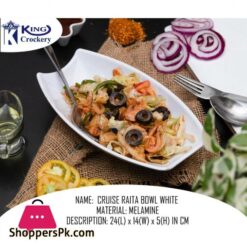 1 Piece Melamine Cruise Raita Bowl Serving Bowl Melamine Material White Black