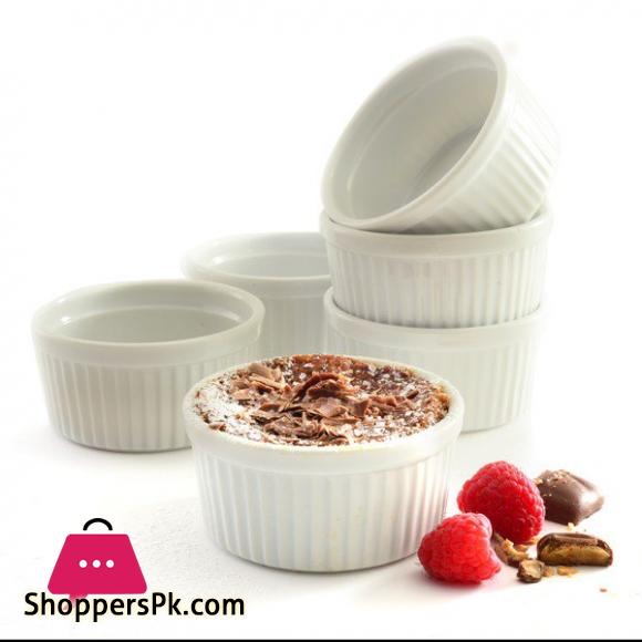 Cup cake melamine baking cup melamine baking tray Melamine Baking Cups for Custard Dessert Dishes snack baking cup White 3 Inches 6 cups