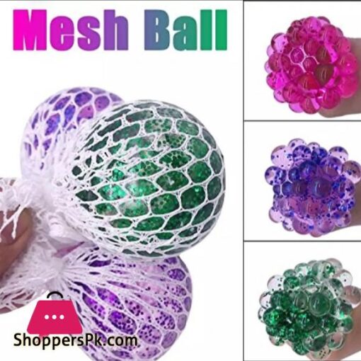 Pack Of 2 Magic Color Changeable Squishy Mesh Ball Stress Release Toy Toy For Kids Stress Relief Ball