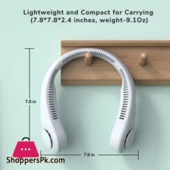 New Portable Neck Fanfoldable Hands Free Bladeless Neck Fan Wearable Cooling Neck Fan Perfect For Travel Sports