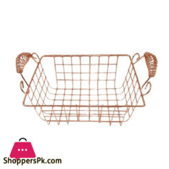 Metal Wire Basket Rose Gold - BA-8801