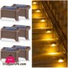 Primst 6Pcs Solar Deck Lights Waterproof Patio Light For Steplawnpathwaygardenfence Landscape Lamp For Decoration