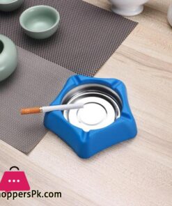 star shape ash tray Stainless Steel Plastic for Internet Cafe Restaurant Home Five pointed Star Ashtray Color Bluegreen