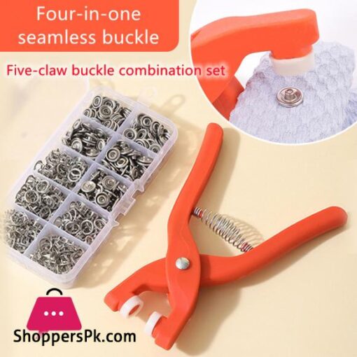 Tich Button Machine with 50 sets of 95mm Metal Snaps Buttons Metal Buttons For Kids clothes Plier tool for shoes bibs Press Studs Kit Sewing Tool