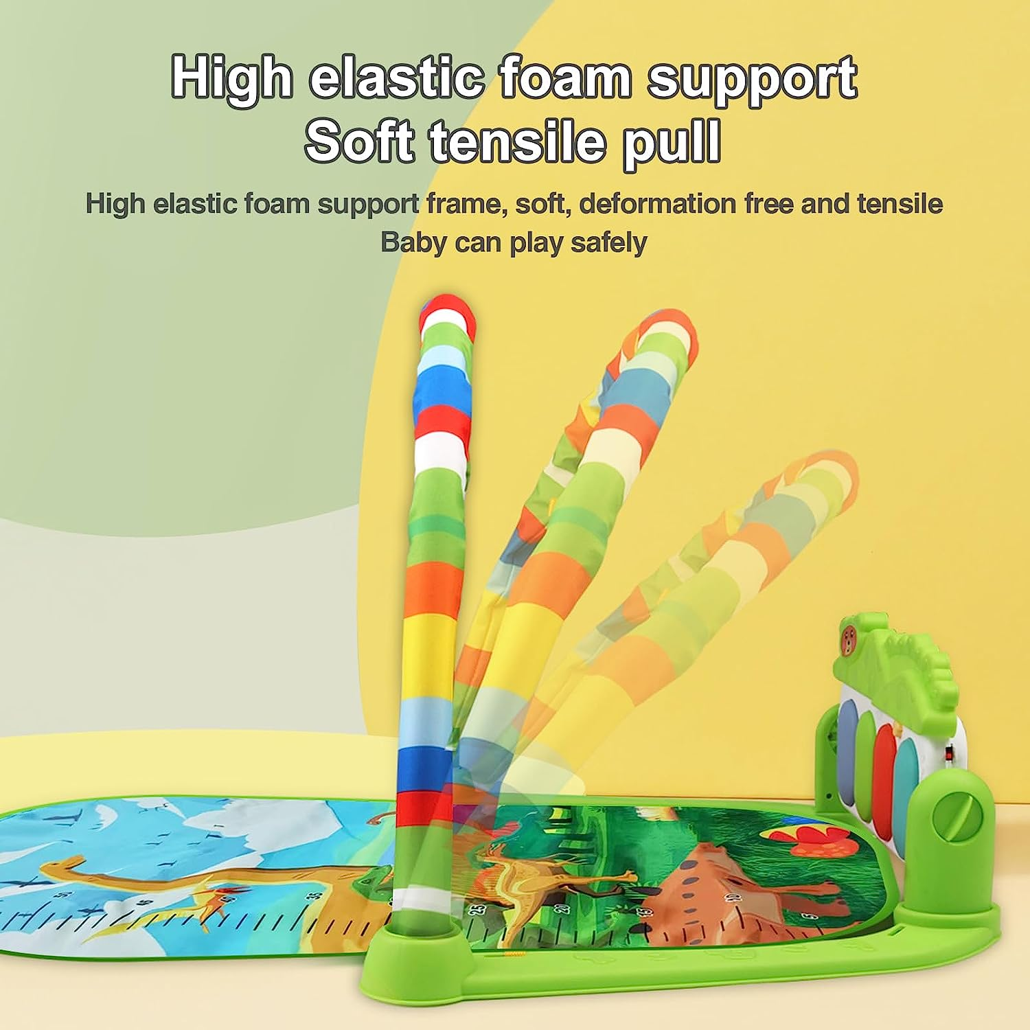 Baby Play Mat Baby Gym Piano With Music &Amp; Lights