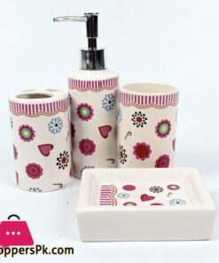 Bathroom Set Multi-color Design 4Pcs Set