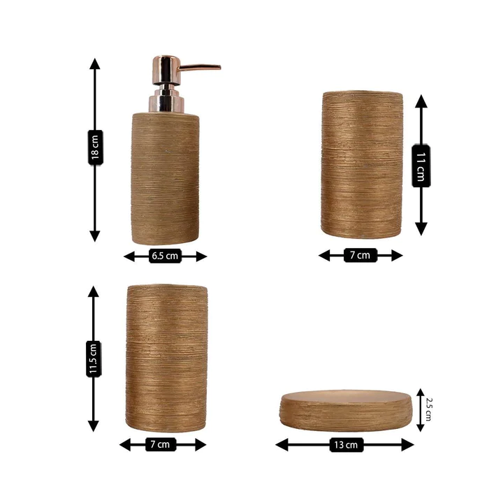 Ceramic Bathroom Accessories Set Silver Bath Set Pack Of 4