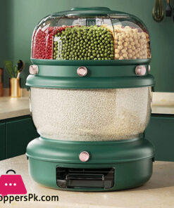 Cornflakes Dispenser Rotating Rice Bucket Insect Proof Moisture Proof Storage Divided Container Household Kitchen Grain Dispenser 36 Cornflakes Dispenser Rotating Rice Bucket Insect Proof Moisture Proof Storage Divided Container Household Kitchen Grain Dispenser - Image 4