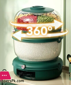 Cornflakes Dispenser Rotating Rice Bucket Insect Proof Moisture Proof Storage Divided Container Household Kitchen Grain Dispenser 37 Cornflakes Dispenser Rotating Rice Bucket Insect Proof Moisture Proof Storage Divided Container Household Kitchen Grain Dispenser - Image 5