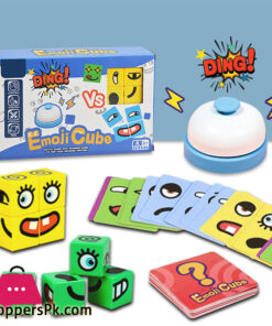 Emoticon 4 Player Battle Cube Table Games Educational Toys Face Blocks Cube Building Block Puzzle Interactive Board Game