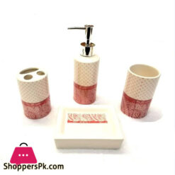 Empire Home 4 Piece Bathroom Accessory Ceramic Set