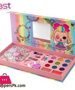 Fashion Gifts Kid Makeup Set Nail Polish And DIY Beads Kits 2 in 1 Girl Toys For Child Pretend Play