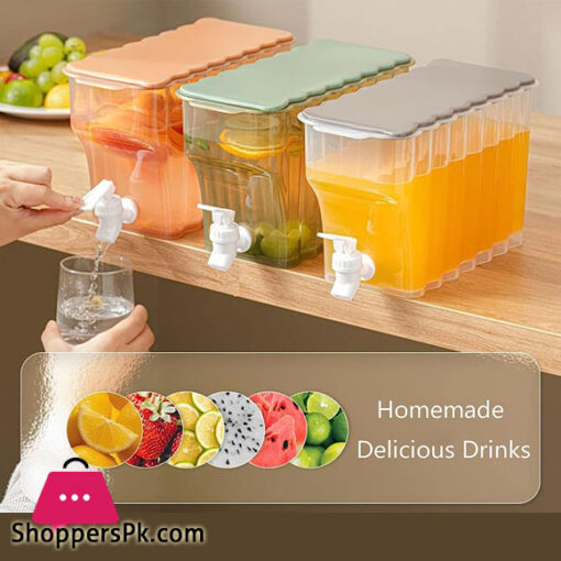 Fridge Cold Water Dispenser with Spout 3.6L Juice Containers with Lids and Tap for Water Juice Milk Iced Tea Liqueur