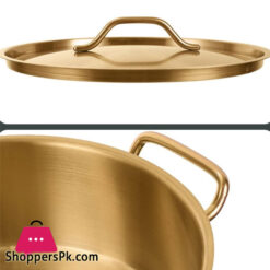 Golden Special For Commercial Induction Cooker Pot Double Handle Stainless Steel Pot ( Size 28Cm)