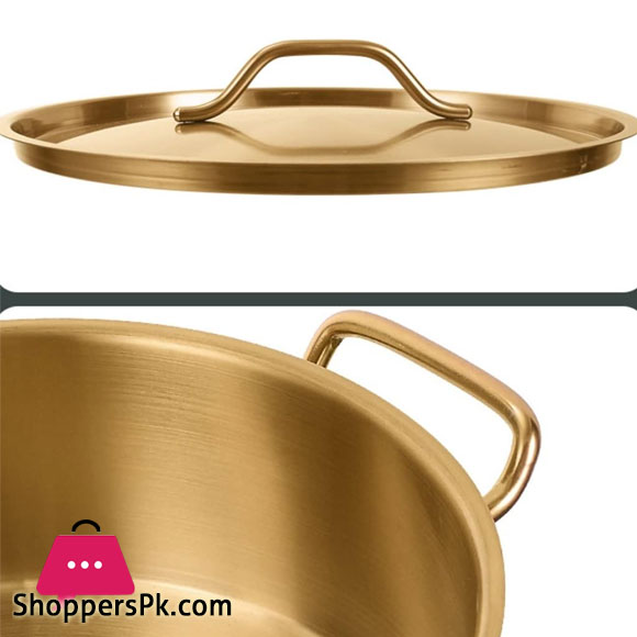 Golden Special For Commercial Induction Cooker Pot Double Handle Stainless Steel Pot ( Size 32cm)