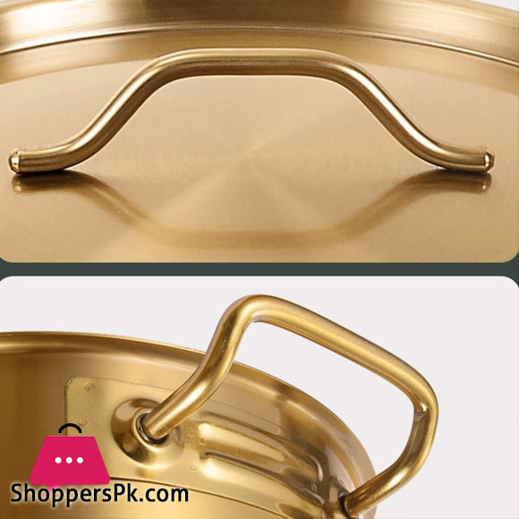 Golden Special For Commercial Induction Cooker Pot Double Handle Stainless Steel Pot ( Size 30cm)