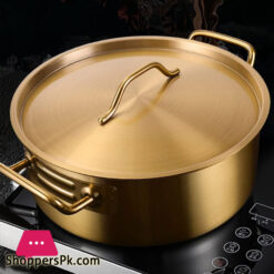 Golden Special For Commercial Induction Cooker Pot Double Handle Stainless Steel Pot ( Size 28Cm)