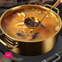 Golden Special For Commercial Induction Cooker Pot Double Handle Stainless Steel Pot ( Size 28Cm)