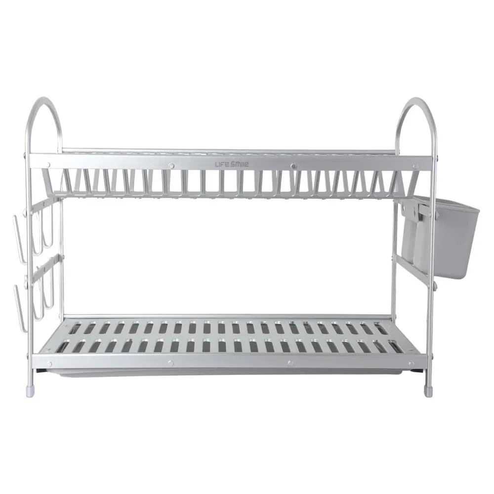Life Smile 2 Tier Aluminium Dish Rack