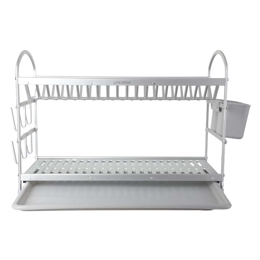 Life Smile 2 Tier Aluminium Dish Rack