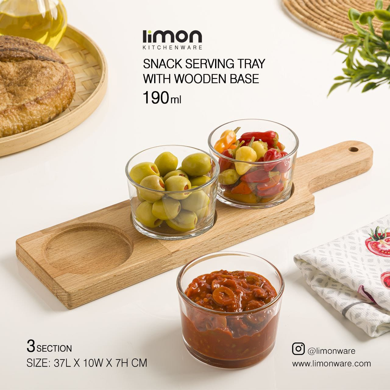 Limon Snack Serving Tray With Wooden Base 190Ml Iran Made 4 Limon Snack Serving Tray With Wooden Base 190Ml Iran Made