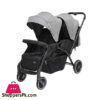 Moon Dois Easy Foldable Twin Stroller Pram With Adjustable Leg Rest