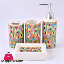 Multi Color Ceramic Bath Set