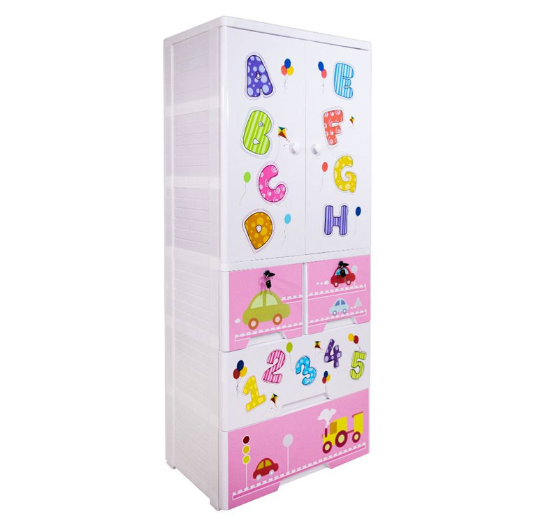 Phoenix Abc 123 Wardrobe Hanging With 4 Drawer
