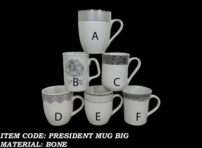 President Bone Mug Set Of 6