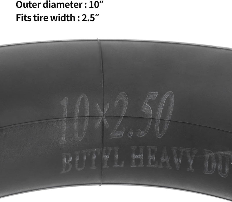 10X2.50 10Inch Inner Tube Replacement For 10 Inch Electric Scooter Fit 36V 48V 400W 500W 800W Hub Motor E10