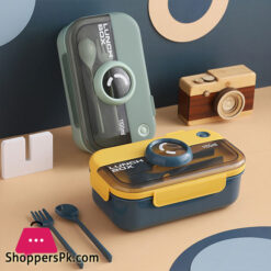 2 Compartments Bento Lunch Box Leak Proof Food Storage Container For Office School Daily Use