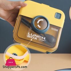 2 Compartments Bento Lunch Box Leak Proof Food Storage Container For Office School Daily Use